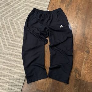 Vintage Adidas Track Pants Mens XL Navy Stripes Mini Logo Baggy Y2K 00s 2007